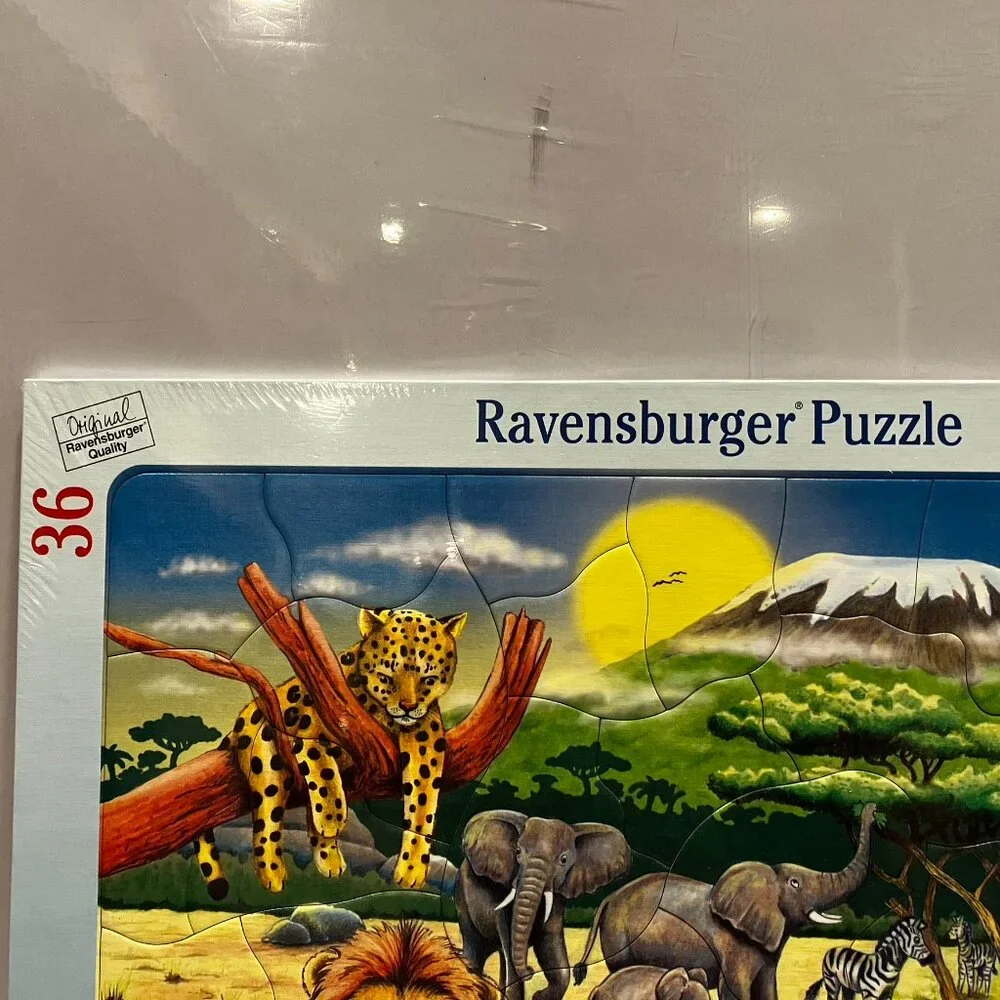 BOTH NEW Puzzles Ravensburger Animal 36 pc Puzzle AND Wood Framed 48 pc Animals